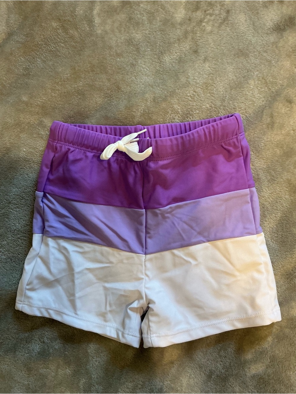 PatPat Purple, Lavender and White Swim Trunks